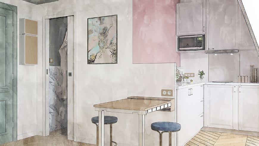 Un appartement sous les toits