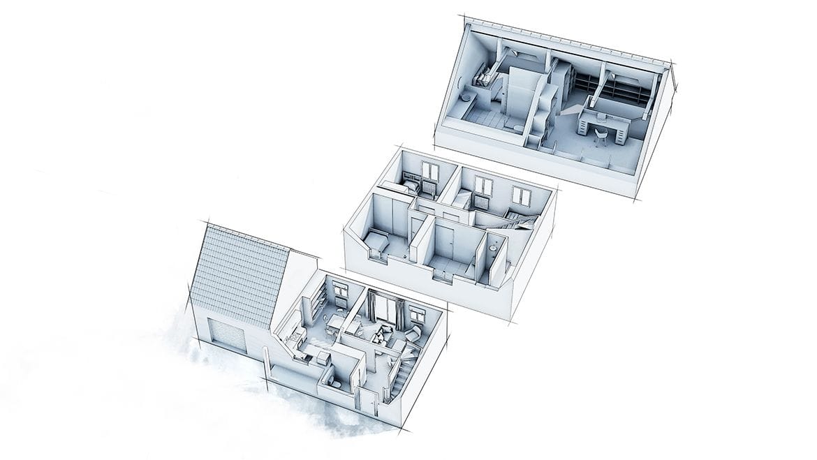 Grenier aménagé, vue générale après