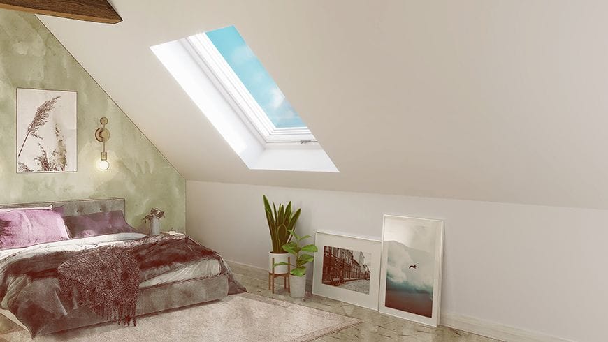 Grenier aménagé, vue avant