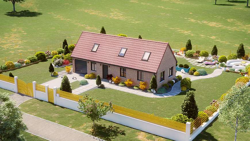 Jardin à la campagne, vue après