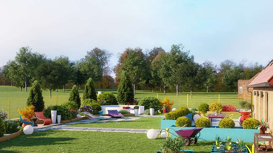 Un jardin à la campagne