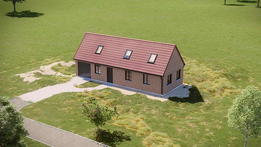 Jardin à la campagne, vue avant