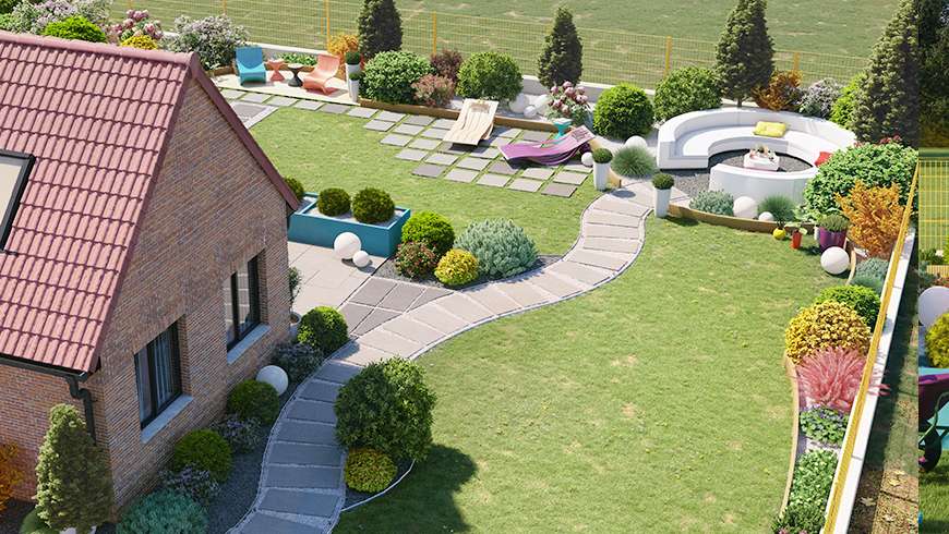 Un jardin à la campagne