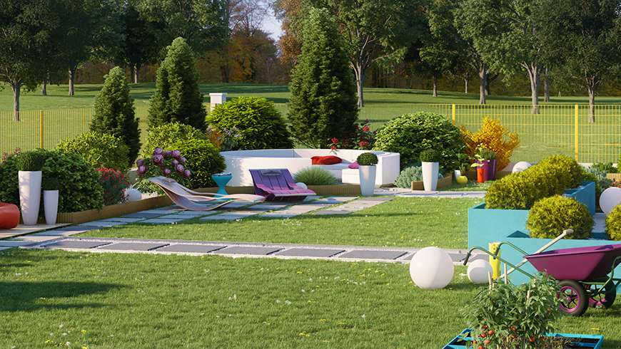 Un jardin à la campagne