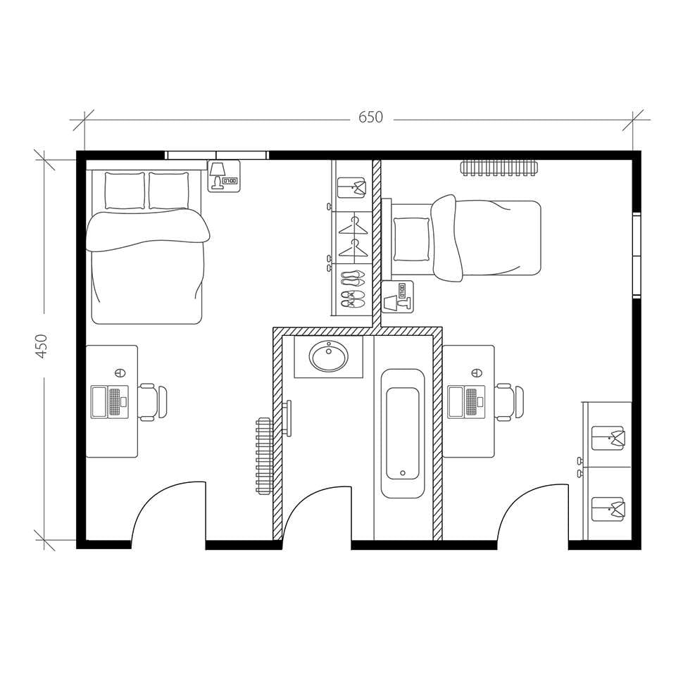 Suite parentale moderne, plan avant