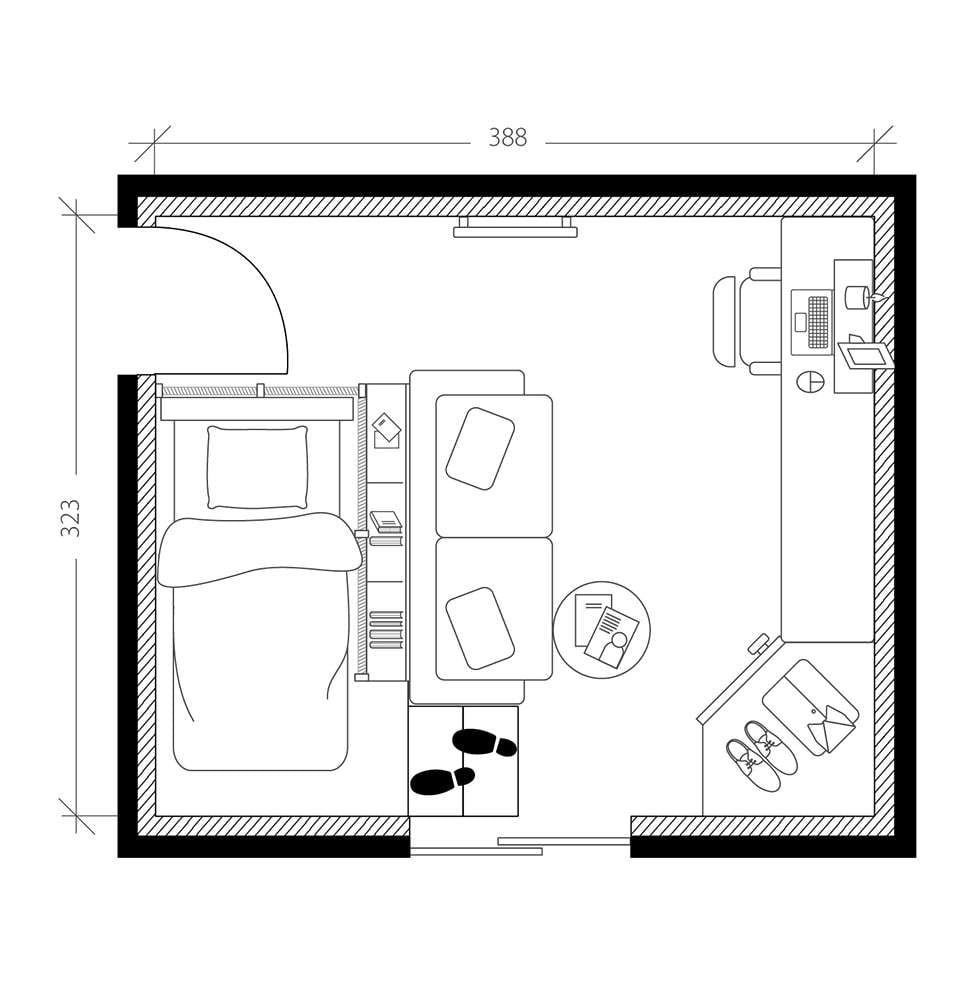 Chambre d'ado, plan après