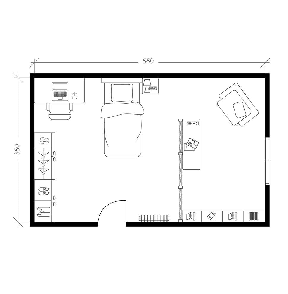 Chambre de musicien, plan avant