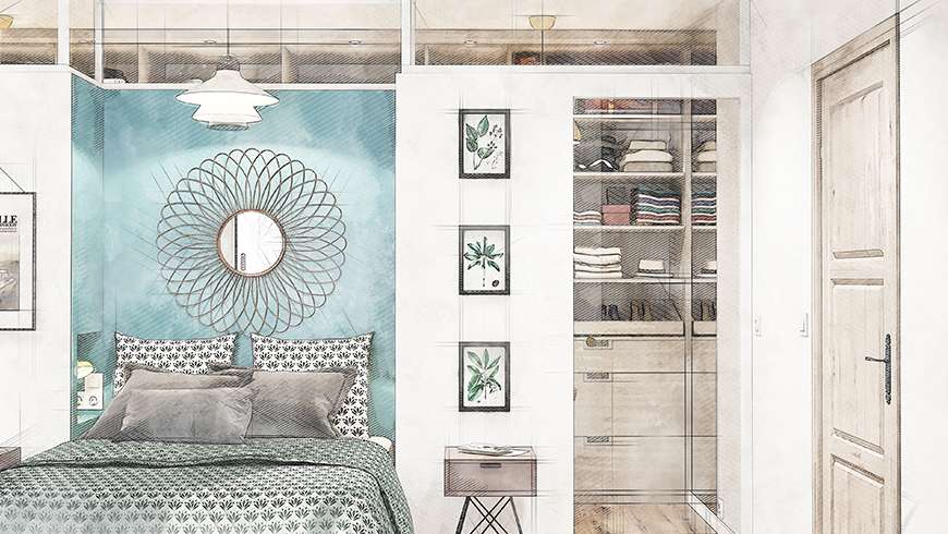 Une chambre dressing