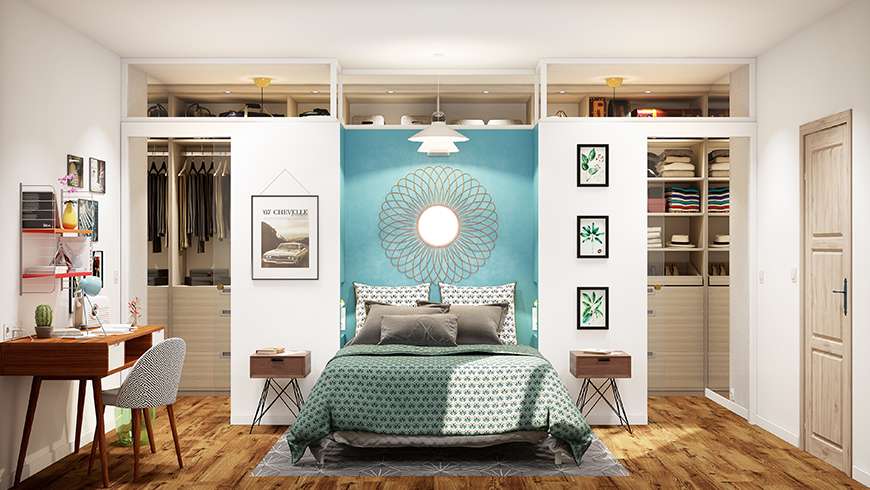 Une chambre dressing