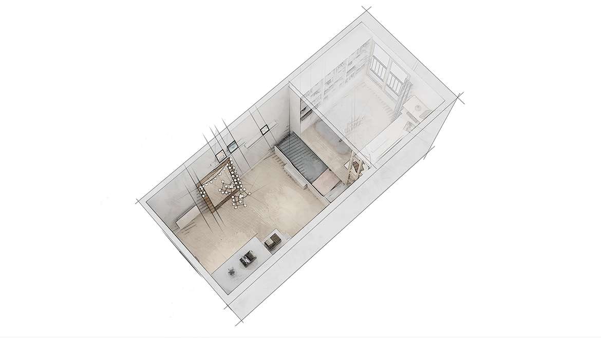 Chambre d'amis, vue générale