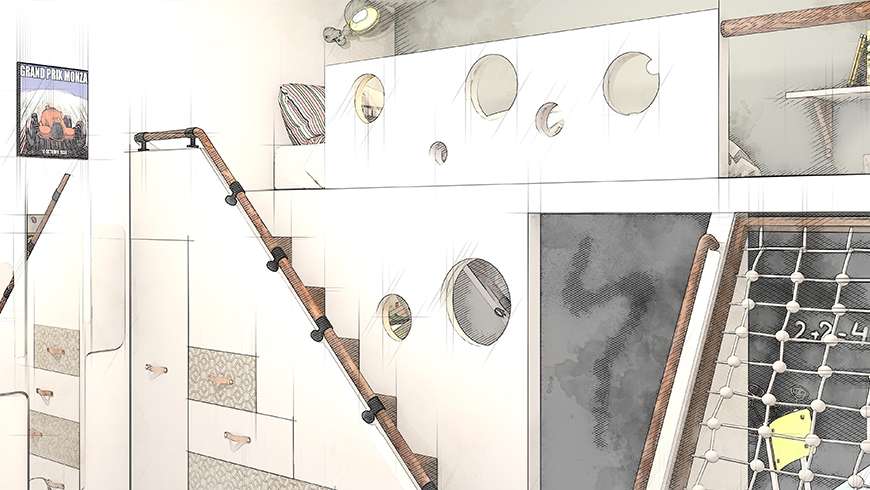 Une chambre enfant vintage