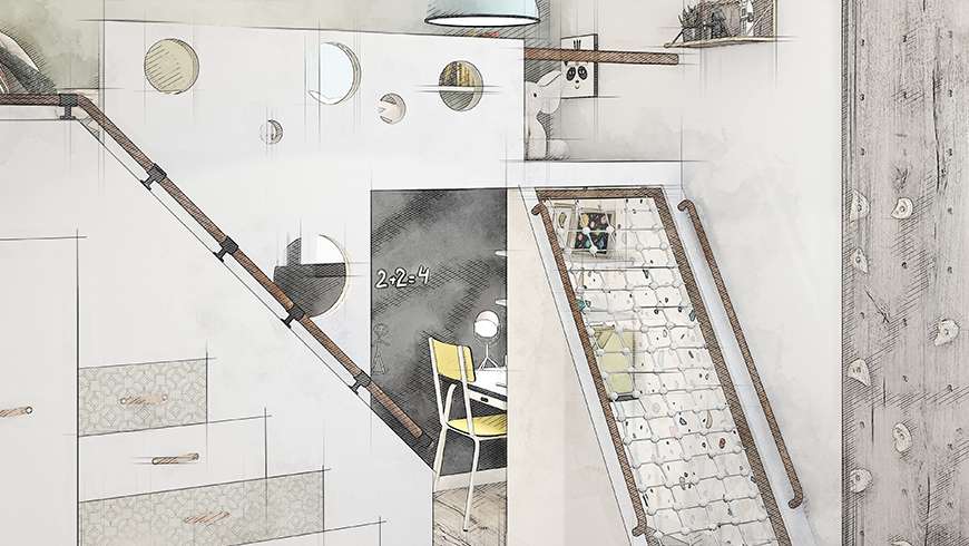 Une chambre enfant vintage