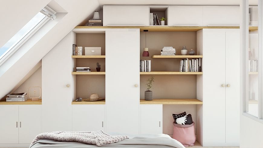Une chambre scandinave sous les toits