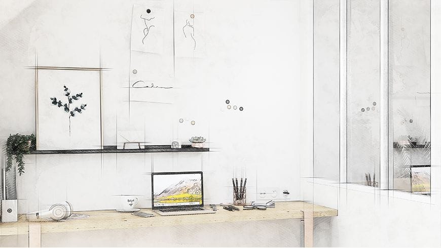 Une chambre scandinave sous les toits