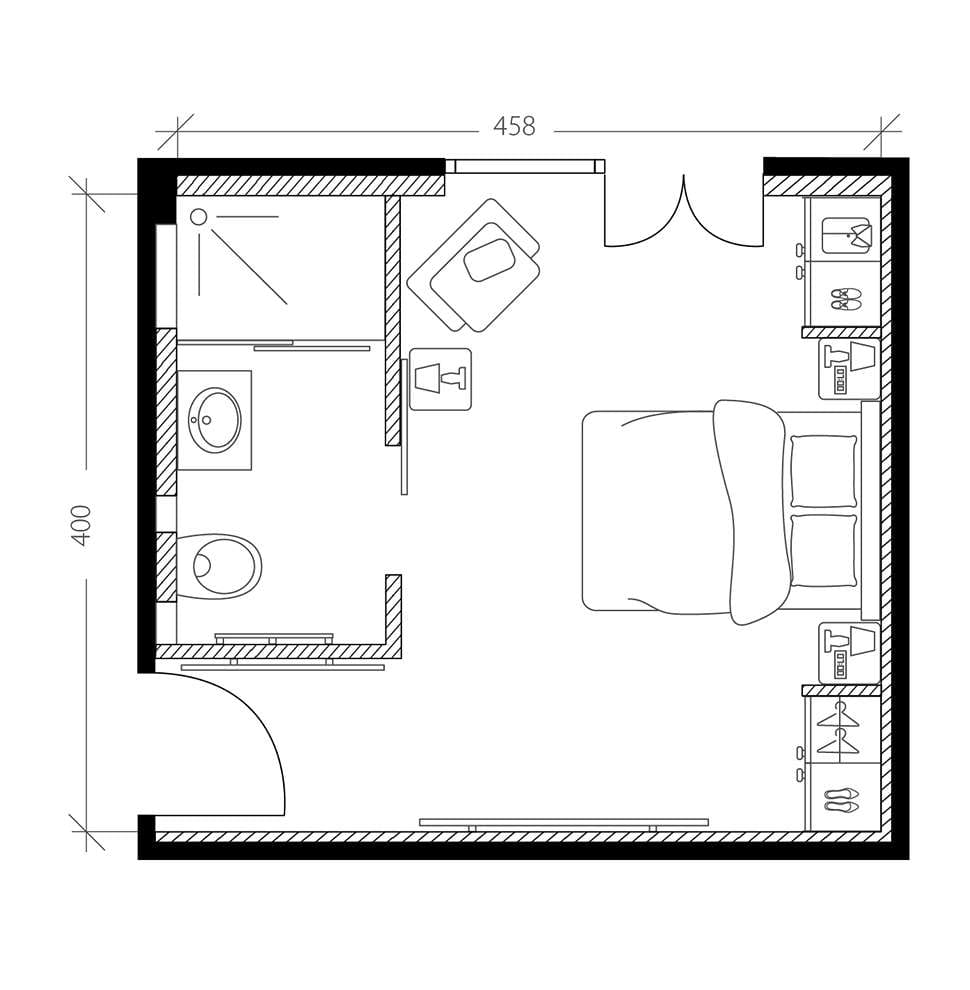 Chambre senior, plan après
