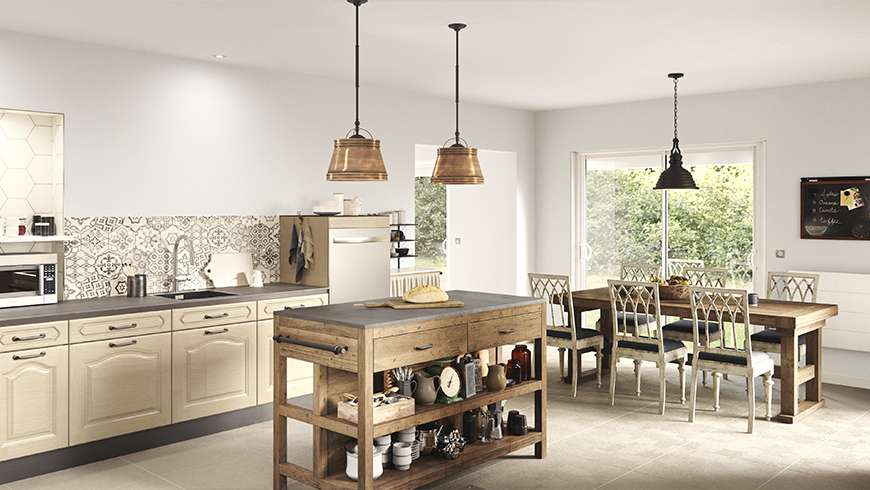 Une cuisine campagne chic