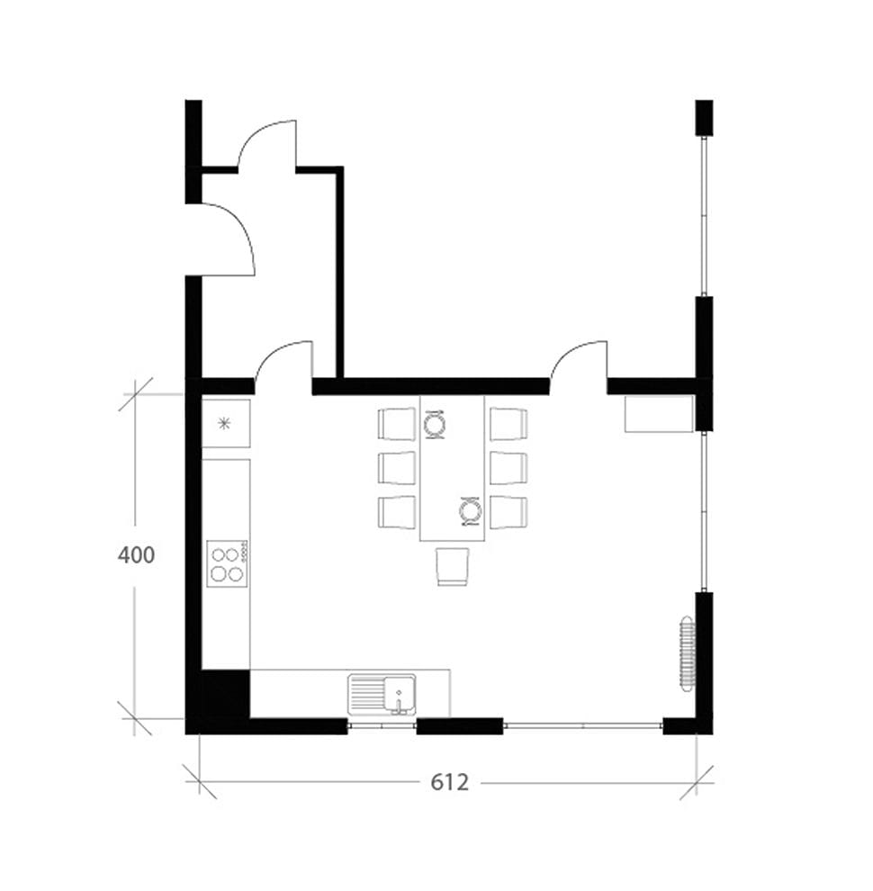 Cuisine campagne chic, avant