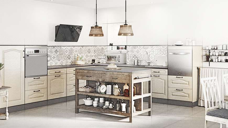 Une cuisine campagne chic