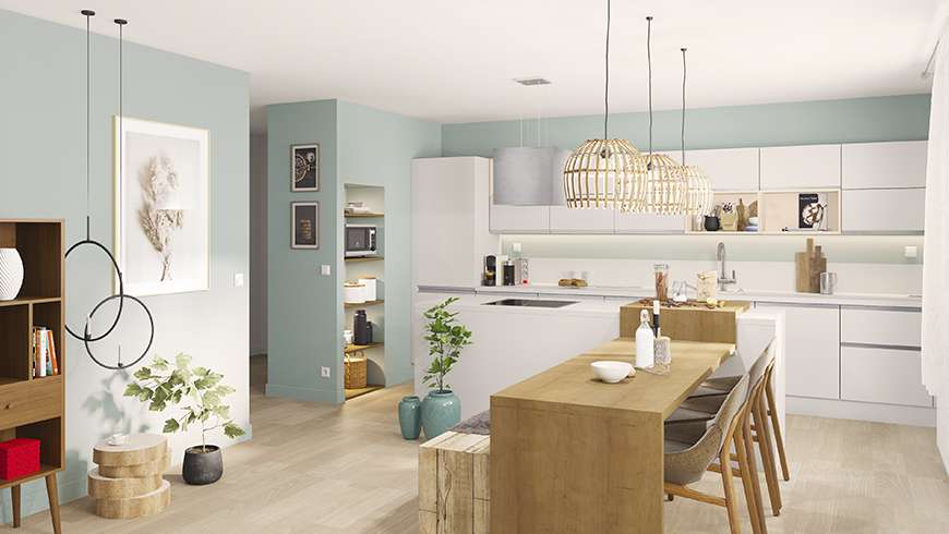 Une cuisine familiale de 15m²