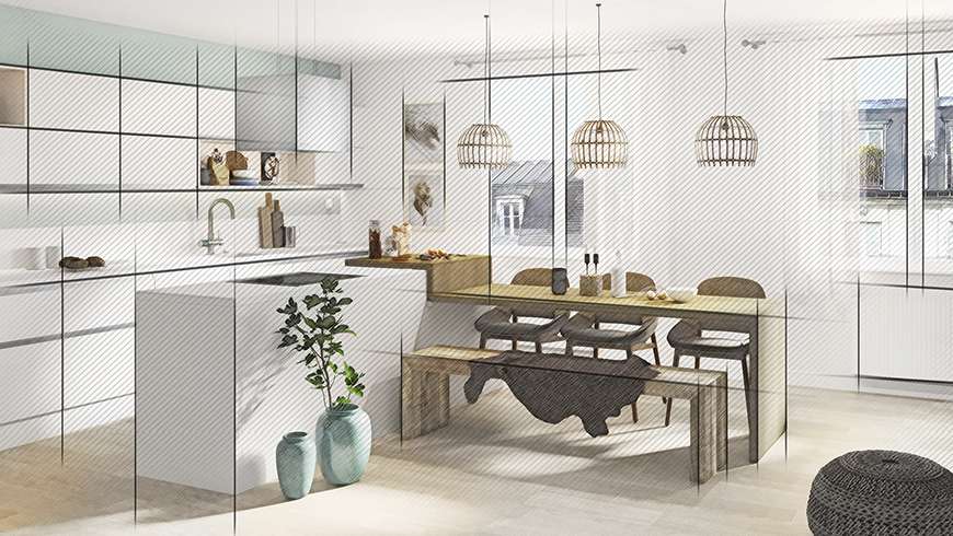 Une cuisine familiale de 15m²