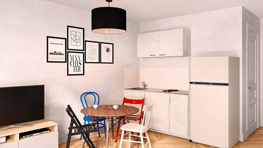 Cuisine intégrée pop, avant