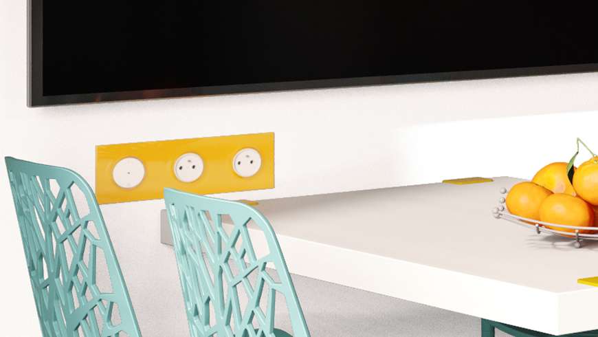 Une cuisine intégrée pop