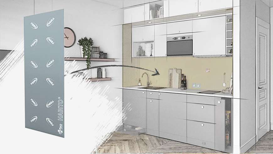 Une cuisine intégrée pop