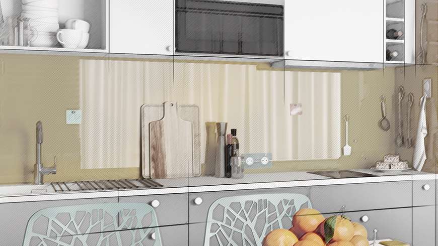 Une cuisine intégrée pop