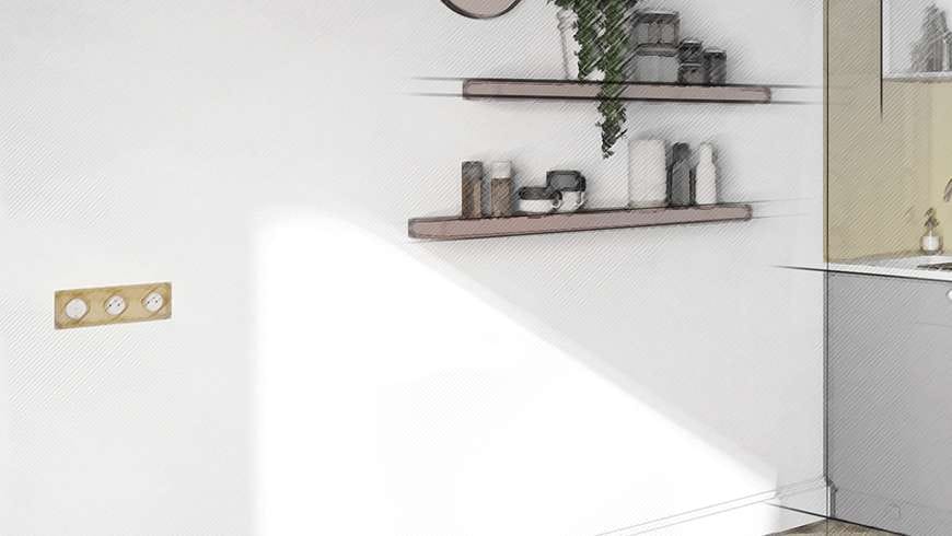 Une cuisine intégrée pop