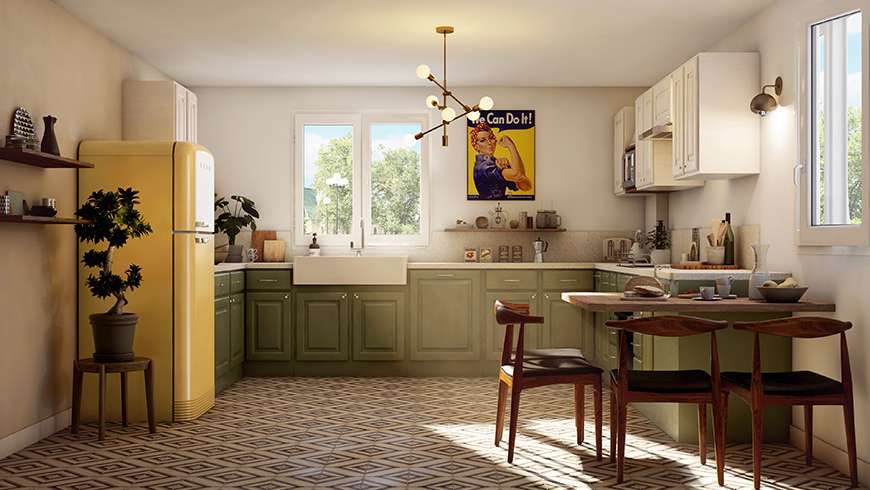 Une cuisine vintage