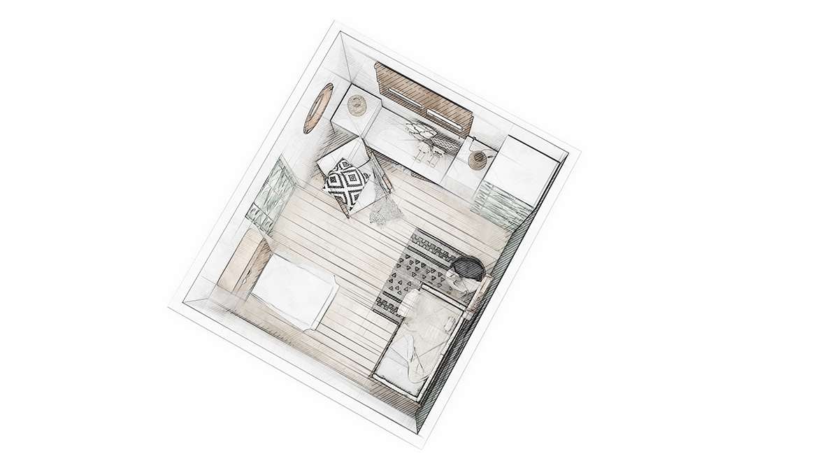 Petite chambre, vue générale