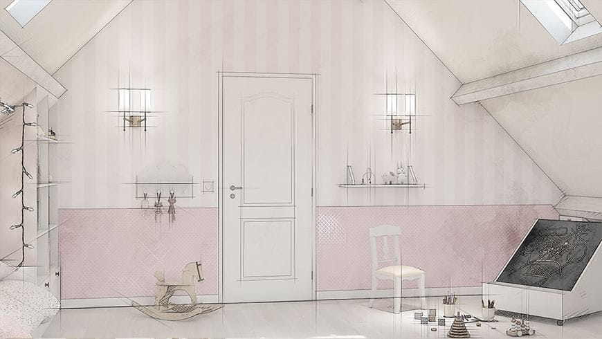 Une chambre et salle de jeu pour fille