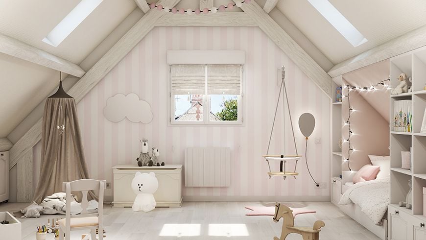 Une chambre et salle de jeu pour fille