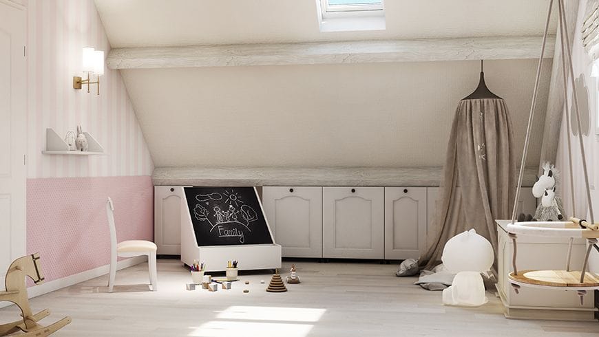 Une chambre et salle de jeu pour fille