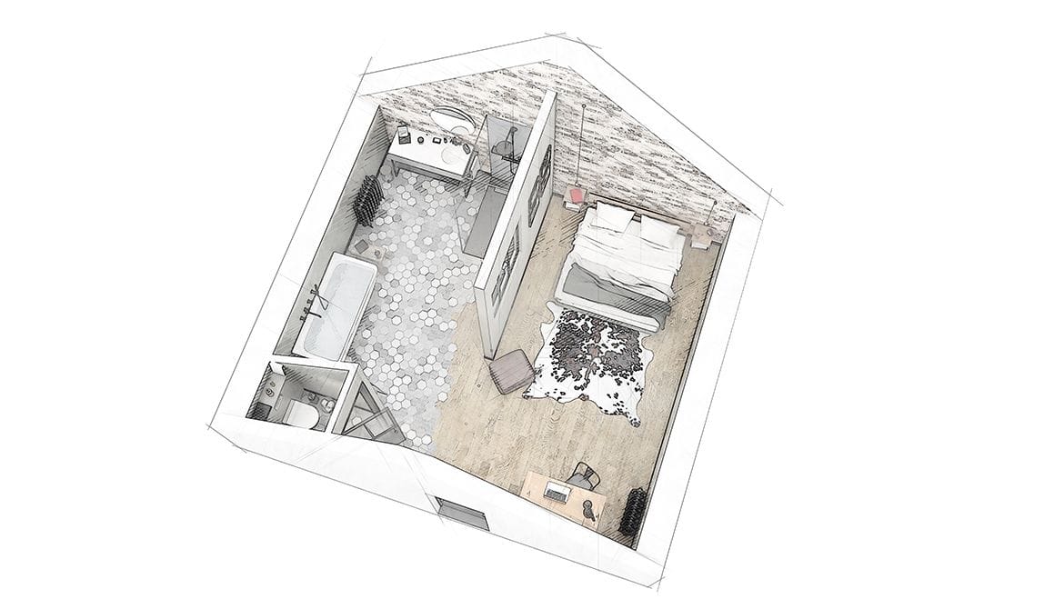 Suite parentale industrielle, vue générale