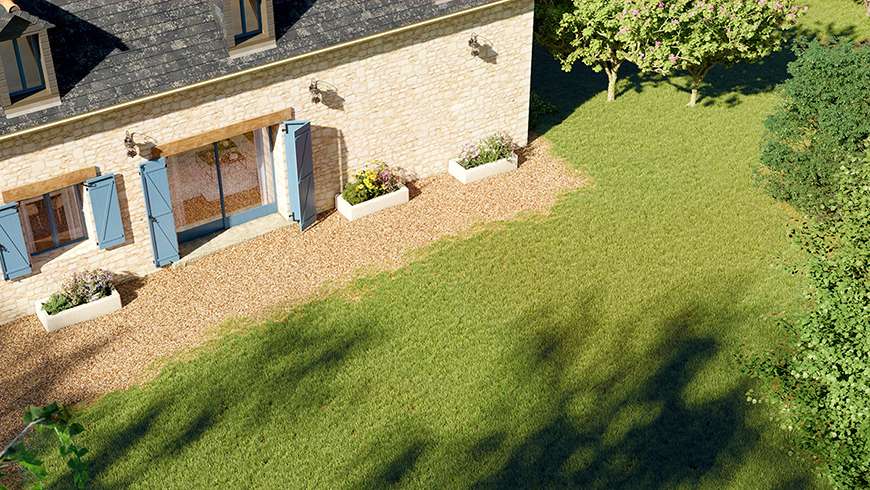 Extension moderne, vue générale avant