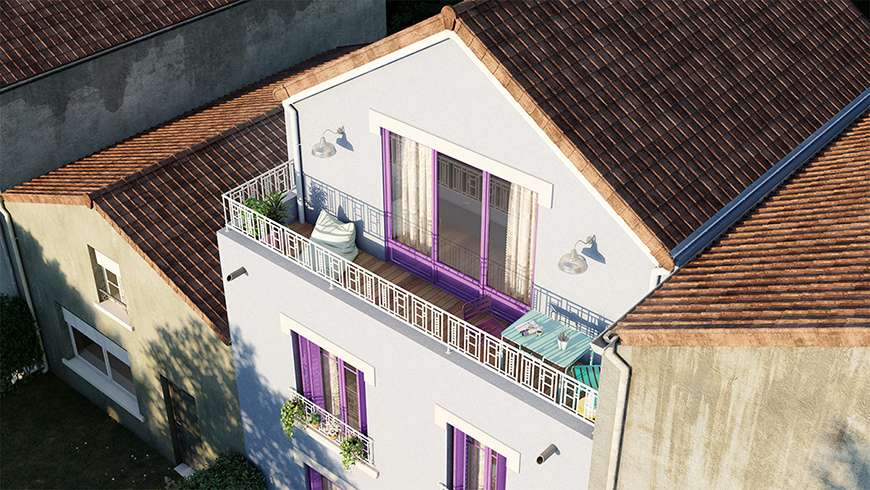 Une surélévation de maison