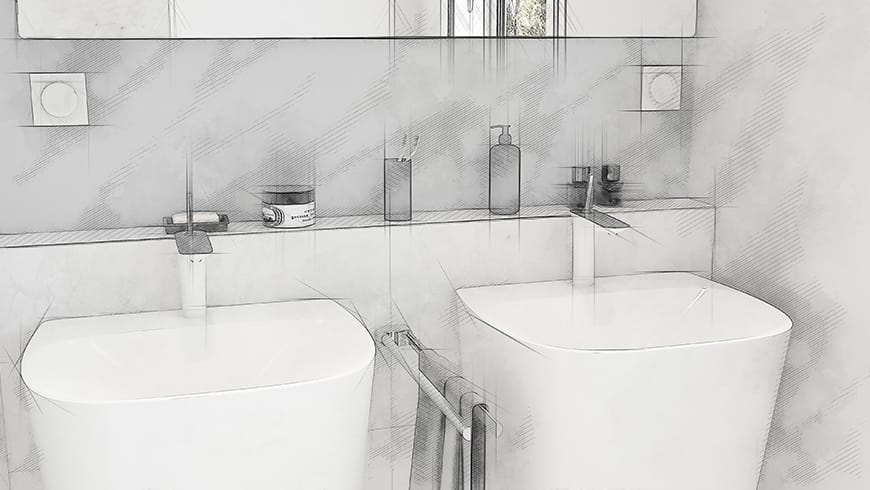 Une salle de bain moderne