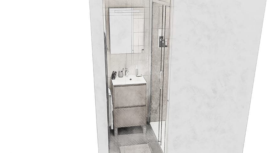 Une petite salle de bain