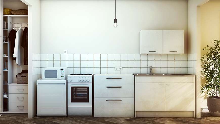 Cuisine en I, vue générale avant