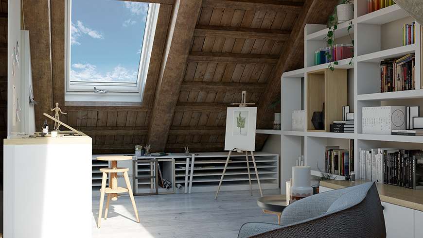 Un salon de lecture et peinture scandinave