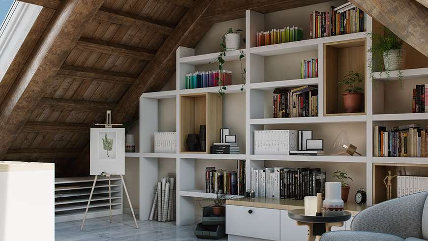 Un salon de lecture et peinture scandinave