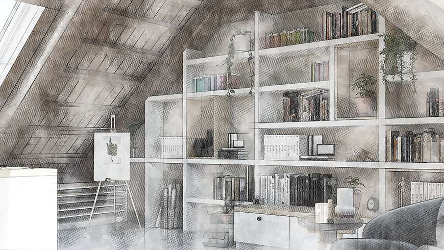 Un salon de lecture et peinture scandinave