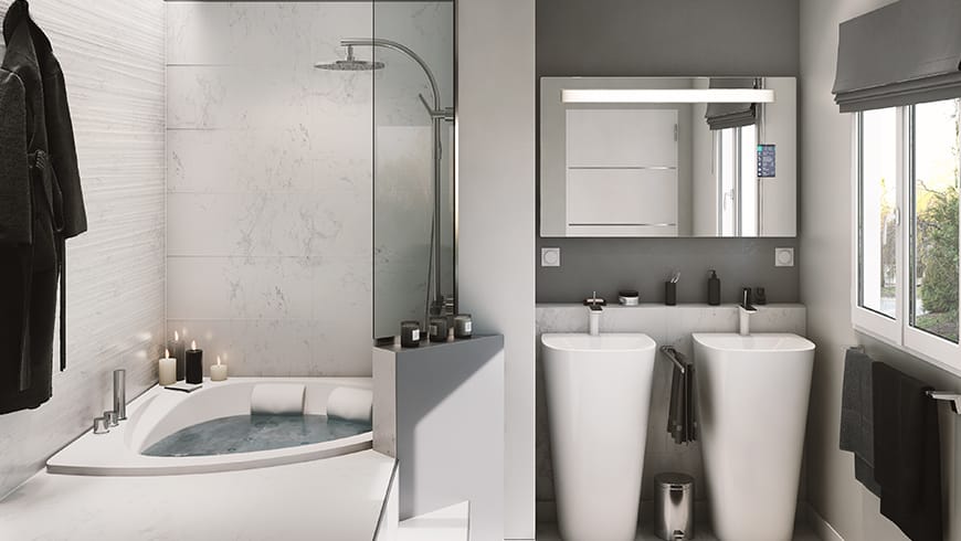 Une salle de bain moderne