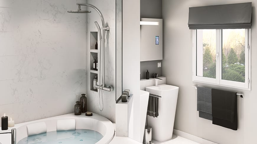 Une salle de bain moderne