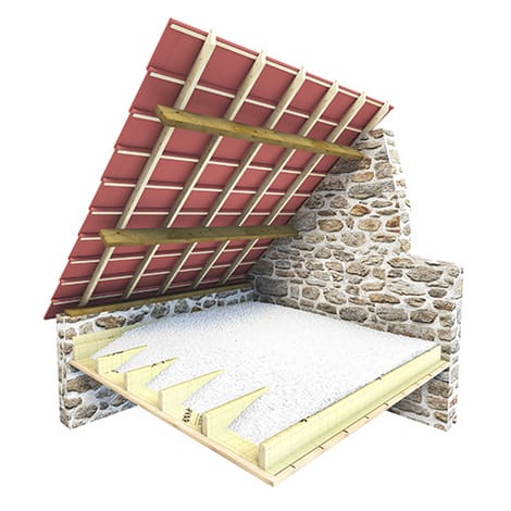 Pour l'isolation des combles perdus difficiles d'accès