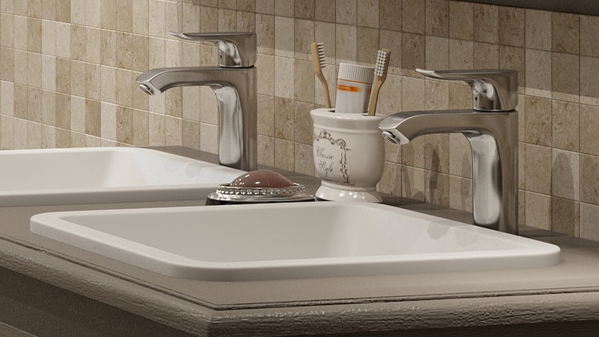 Une salle de bain de 7 m²