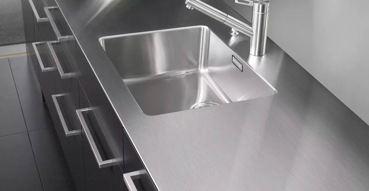 Plan de travail en inox