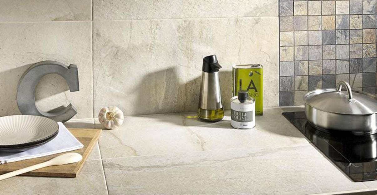 Plan de travail carrelé