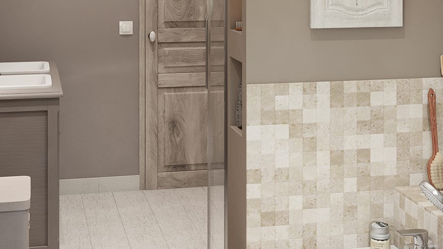 Une salle de bain de 7 m²